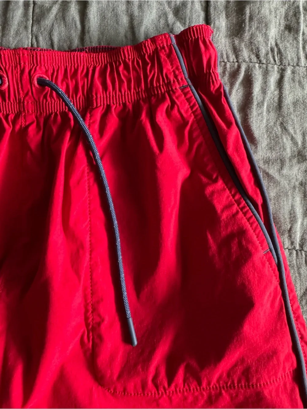 J. Crew Crewcuts Boys' Tech Dock Shorts with Piping – Red and Blue